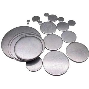 Roestvrij staal Cirkelvormige Schijf, 1/2/5/10 stuks dia 6-100 mm ronde massieve platte plaat ronde schijf blad dik 1-2,7 mm (kleur: zilver, maat: 35x1,8 mm (2 stuks)) (Color : Silver, Size : 28x1.8