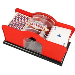 TISSAC Handmatige kaart shuffler, speelkaarten shuffler, eenvoudig met de hand gekanteld systeem kaart schudmachine, blackjack dispenser, stille thuiskaartspellen kaart schudmachine voor pokergames,