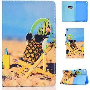 Hoesje voor Samsung Galaxy Tab A 8.0 Case 2019 SM-P200 SM-P205 Met Schattige Patronen Slank Lichtgewicht Hoesje Beschermend PU Leer met Kaartsleuven Voor SM-P200,SM-P205 Samsung Galaxy Tab A 8.0 2019 P205/P200 Ananas