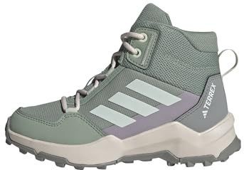 adidas Uniseks-Kind TERREX AX4R MID HIKING SHOES, Silver Green/Linen Green/Preloved Fig, 39 1/3 EU