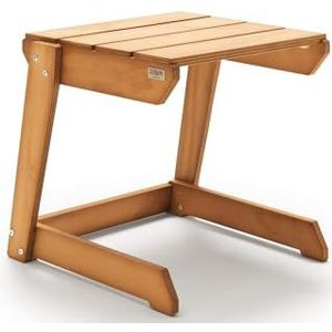 Mobili Fiver, Houten salontafel voor buiten, Elena, Amber grenenhout, Made In Italy