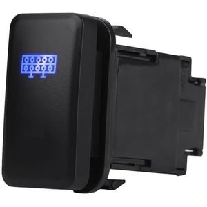 Flash Light Bar Switch, 12V Auto Tuimelschakelaar AAN-UIT LED Lichtbalk Tijdelijke Schakelaar Auto LED Tuimelschakelaar Blauw (LED LIGHT BAR)