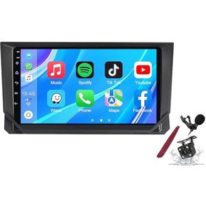 Android 14 Autoradio Sat Navi voor S-eat Ibiza (2017-2020) 9 Inch Touchscreen Multimedia Speler met Draadloze Carplay GPS Navigatie FM RDS Bluetooth 5G-WiFi SWC DSP,M100s
