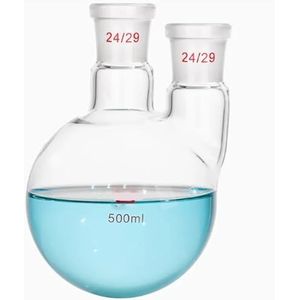 Tweehalskolf met rechte opening 19 24-hals rondbodemkolf(5000ml 24X24)