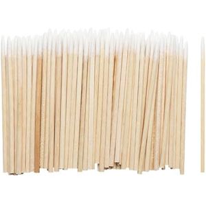 600 Puntige Katoenen Uitstrijkjes, Houten Boombuizen, Mini -Staven -Applicator, Make -Up Applicator Voor Katoenen Ogen, Kanten Katoenen Uitstrijkjes