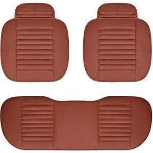 Autostoelhoezen Volledige Set voor jeep Compass (2017-2022) Leren Stoelkussens Autostoelhoes Voor- en Achterbank Beschermers,B-Black