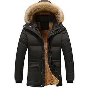 Herfst en winter effen gekleurde jassen voor mannen lange mouwen jassen met capuchon patroon jas mannen S, zwart, XL
