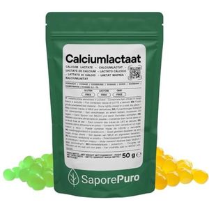 Saporepuro Calcium lactaat poeder 50 gr - Ideaal voor bolvorming in de moleculaire keuken