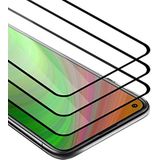 Cadorabo 3x Volledig scherm pantserfolie compatibel met Motorola MOTO G8 POWER - Beschermfolie in TRANSPARANT met ZWART - Getemperd (Tempered) Display beschermend glas in 9H hardheid met 3D Touch