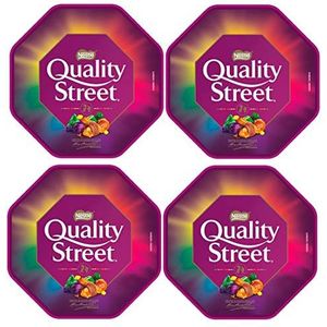 4 x kwaliteit street bonbons en toffees blik 650 g