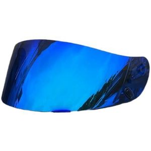 Motorhelm vizier lens, Helmvizier, HJ-09 Vervangend UV-beschermend krasbestendig helmvizier for CL-15 CL-16 CL-17 CL-SP CS-R1 CS-R2 FS-10 FS-15 IS-16 FG-15 AC-12 (goud)(Revo Deep Blue)