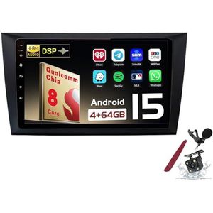 Android 15 Autoradio Sat Navi voor VW G-olf 6(2008-2016) 9 Inch Touchscreen Multimedia Speler met Draadloze Carplay GPS Navigatie FM RDS Bluetooth 5G-WiFi SWC DSP,M500s