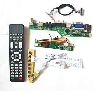 Voor LP150X08-A3M1/A5N1 VGA HDMI AV USB RF T.V53 controller board 1CCFL 30Pin LVDS lcd scherm panel Remote+Inverter+toetsenbord Kit (LP150X08-A5N1)