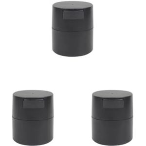 3 set van Wimper Lijm Opslag Container Afdichting Reizen Vloeistof Houder Actieve Koolstof Organizer Professionele Dispenser Case Box Zwart