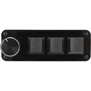 Toetsenbord met 3 Toetsen, Aangepaste Programmering Acrylkabellengte 3,28 Voet Flexibel Macro Mechanisch Toetsenbord Bekabelde Verbinding Blauwe Schakelaar met Knop voor