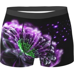 DEXNEL Heren ondergoed boxerslips zacht ademend ondergoed 1pack, violet groene gloed, Zwart, XXL