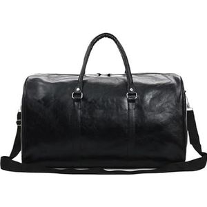 Leren reistas, individuele grote zakken, draagtas, bagagetas, zwarte herentas (Color : Brown)