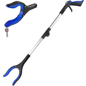 Relota 1 stuk grijptang aluminium, vuilnistang grijptang, blauw