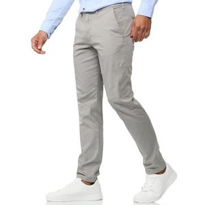 Indicode Heren INWasling Pants | Stretch broek van katoen met 5 zakken Lt grey 32/32