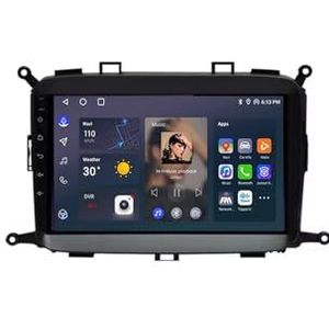 Android 12 Auto Stereo MP5 Player 9'' Screen Autoradio Voor KIA Carens 2017 2016 2015 2014 2013 2012 Car-play Android Auto GPS-navigatie Bluetooth RDS FM AM DAB+ Radio Stuurbediening Voice Control(8 C