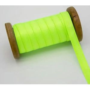 50 yards groothandel breedte 12 mm snoep kleur fel licht elastische band naai ondergoed riem beha schouderband haarband elastische band-fluorescerend groen-12mm-50yards
