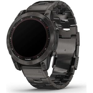 Garmin Fenix 7 Sapphire Solar mit Silikonarmband dlc-titan-schiefergrau/Schwarz