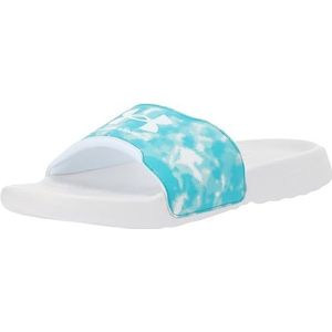Under Armour Ignite Select Slide sandaal voor dames, (100) Wit/Radiaal Turkoois/Wit, 40.5 EU