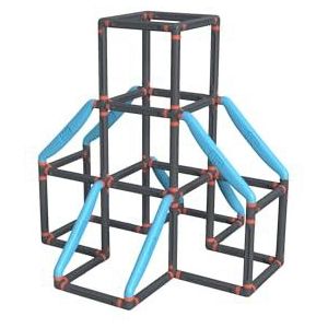 Big - Kraxxl De toren – klimstructuur voor kinderen van geblazen kunststof – speelplaats – meerdere combinaties – vanaf 3 jaar – 800055700