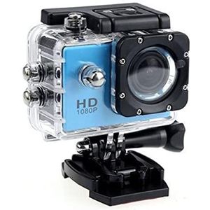 Actiecamera, Sport DV Mini, 1080p Action Camera, Outdoor Helm Onderwater Waterdichte Camera, Camera Video Registratie 2.0 Inch Action Camera 4K(Blue)