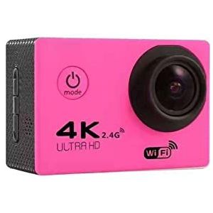 Sport DV HD Met afstandsbediening WIFI Digitale camera Waterdichte outdoor Riding Aerial Diving Camera(Color:Pink)