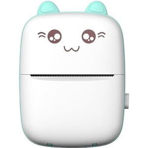 Thermisch Printer Mini-labelprinter Thermische Zakprinters Stickers Papier Inktloos Draadloos Duidelijk Snel(Blue add 6Paper)