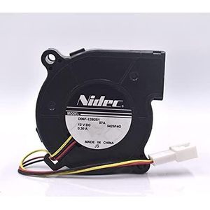 For Line Fan for Processors - 60x60x25mm, Dual Ball Bearing Design D06F-12B2S1 07A DC 12V 0.28A 3- LMNCBVYA