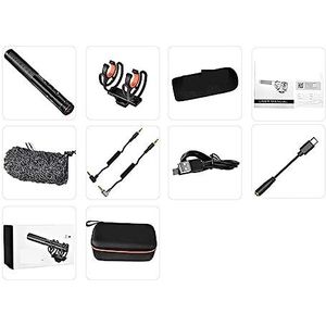 Geluidskaartkit, CVM-VM20 professionele supercardioïde microfoon met schokbevestiging, cameramicrofoon for video-opname(With USB-C)