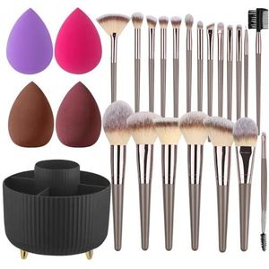 Wol Fiber Make-up Borstel Set Artistry Borstels Kabuki Poeder Borstel Oogschaduw Stippling Borstel Premium Synthetische Make-up Borstel Set Voor Contouring Concealer Foundation Poeder Oogschaduw