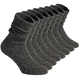 CALZITALY Verpakking 2/4 paar alpaca-sokken, wollen kazettone, wintersokken, thermische sokken, sokken voor dames en heren, gemaakt in Italië, 4 paar: antraciet, 39-42 EU