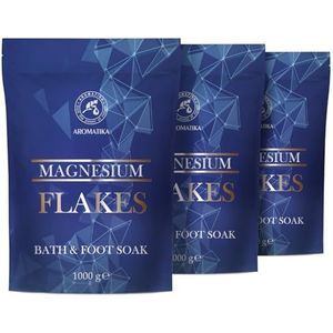 Magnesiumvlokken 3000g - Magnesiumvlokken - Magnesium voor voetbad - Magnesium Bad - Magnesium Bad - Zachte Huid - Lichaamsverzorging - Magnesium Puur en Natuurlijk - Ontspannend & Ontgiftend
