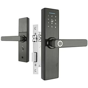 Slim slot elektronisch deurslot met Tuya APP op afstand/biometrische vingerafdruk/smartcard/wachtwoord/sleutel(FG5 Plus-6085)