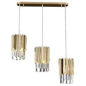 Ceiling Pendant Light, Small Round Gold Crystal LED Chandelier Lighting Compatible with Kitchen Dining Bedroom Bedside Lamp Indoor Lighting,Keuken eiland