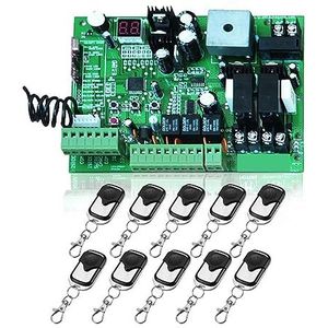 Universeel Type 24V Board for Automatische Dubbele Armen Swing Gate Opener Control Board Panel Smart Control Center Systeem,Volledige bescherming(10 remote 24v)