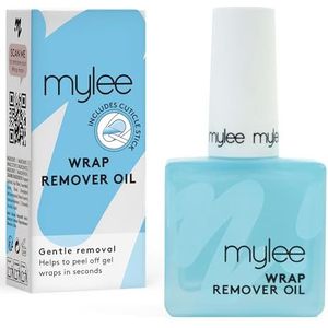 Mylee Wrap Remover Oil 15 ml, zachte en snelle verwijdering van gelnagelfolies zonder aceton, verzorgende, hydraterende formule, zacht, eenvoudig aan te brengen, veganistisch en dierproefvrij