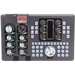 Saluaqui Professionele Digitale Geluidskaartmixer met Verstelbare Treble & Bass | Ruisreductie | Draagbare Live Streaming Geluidskaart met Ingebouwde 3000 MAh Batterij