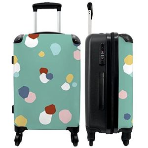 NoBoringSuitcases.com® Kinderkoffer Luggage Travel Koffer Kindertrolley Suitcase Large Abstract kleuren - Patroon - 67x43x25cm