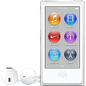 Muziekspeler iPod Nano 7e generatie 16gb zilver verpakt in effen witte doos