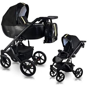 Kinderwagen, autostoel en Isofix, keuze uit 8 kleuren, Air Pro by SaintBaby Golden Stripe AI20, 3-in-1 met babyzitje