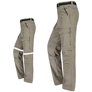 G&F Heren wandelen cargobroek Zip off converteerbare shorts winddicht waterdicht dunne afneembare klimbroek sneldrogend (kleur: kaki, maat: S)