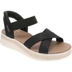 Skechers Dames Bobs Sun Ray-Bright Take Hands Free Slip-ins sandalen, zwart/wit, 35,5 EU, zwart, wit, 35.5 EU