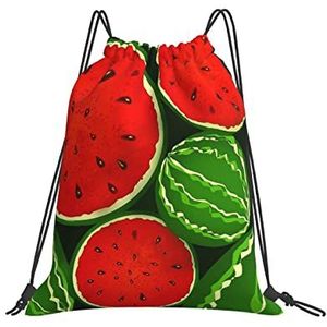 351 Gymtas met trekkoord, 42 x 36 cm, watermeloenen rugzak voor meisjes, lichte rugzak, grote tas met trekkoord, voor yoga, kinderen, verjaardag, Tas met trekkoord 1163, 36x42cm