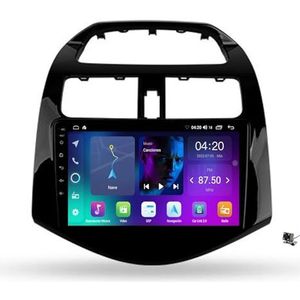 ZWCLSH QLED-schermupgrade Android 13 autoradio met Carplay en Android Auto, Bluetooth 5.0, 9 inch touchscreen, SWC back-upcamera, AM/FM autoradio, compatibel met Chevrolet Spark 2009-2016,2NF