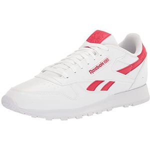 Reebok Unisex Volwassenen Klassieke Lederen Sneaker, 10.5 UK, Vegan collectie witte Vector rood, 9.5 UK Men/ 11 UK Women