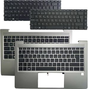 Verlicht Amerikaans/Brits/Spaans/Latijns toetsenbord voor HP ProBook 14 445 G8 440 met palmrest, bovenste cover en touchpad(Latin Cover SD Hole)